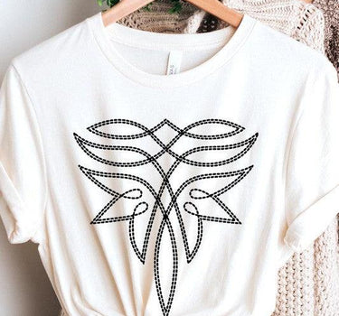 Western Boot Stitch Graphic T Shirts