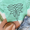 Western Boot Stitch Graphic T Shirts