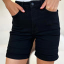 Judy Blue Full Size High Waist Tummy Control Cuffed Denim Shorts