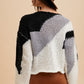 Annie Wear Color Block Drop Shoulder Sweater Womens Sweater