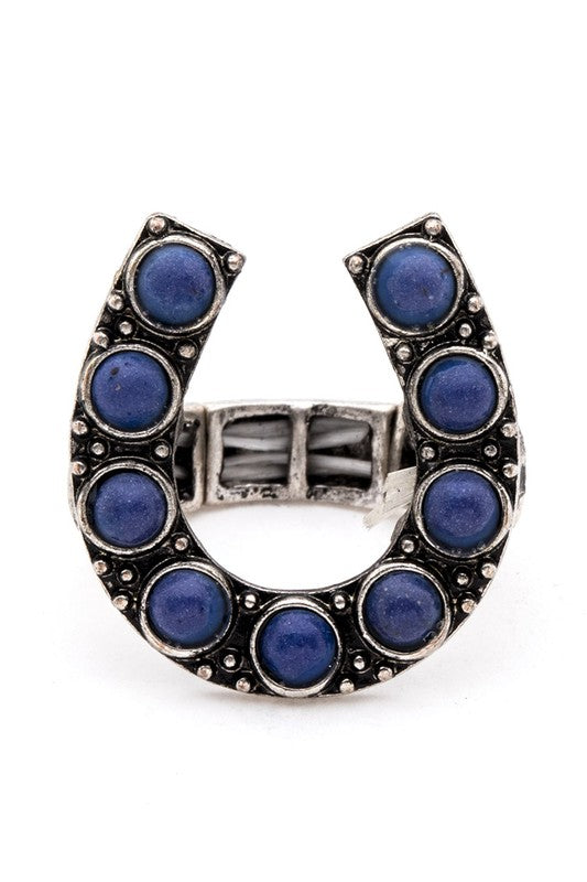 Horse Shoe Western Stretch Ring Western Stretch Ring   