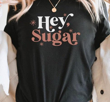 Hey Sugar Sparkle Valentines Day Graphic Tee