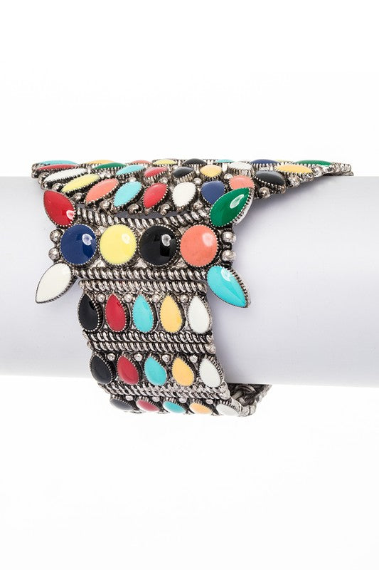 Enamel Oversize Stretch Western Bracelet Western Bracelets   