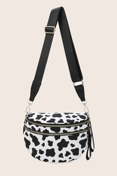 Western Cow Sling Trendy Crossbody Handbag    