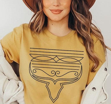 Western Boot Stitch Graphic Tee