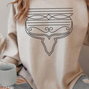 Western Boot Stitch Graphic Fleece Sweatshirts