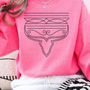 Western Boot Stitch Graphic Fleece Sweatshirts