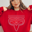 Western Boot Stitch Graphic Fleece Sweatshirts
