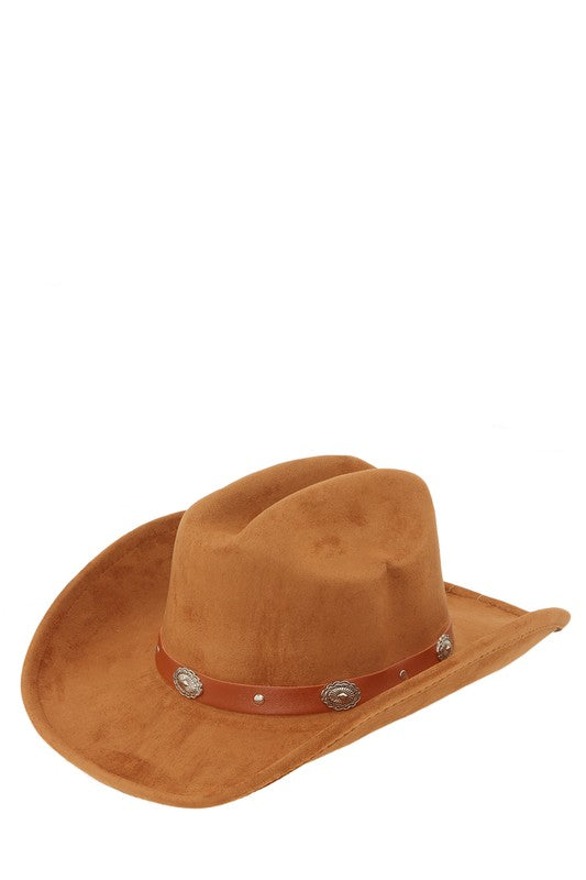 Classic Fedora Hat with Buckle Belt Accent Classic Fedora Hat with Buckle Belt Headband CAMEL OS 