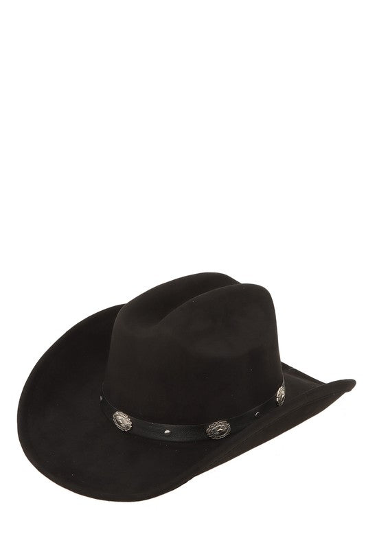 Classic Fedora Hat with Buckle Belt Accent Classic Fedora Hat with Buckle Belt Headband BLACK OS 