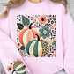 Boho Fall Leopard Pumpkins Graphic Sweatshirt Fall Sweatshirt LIGHT PINK S 