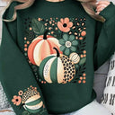 Boho Fall Leopard Pumpkins Graphic Sweatshirt