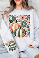 Boho Fall Leopard Pumpkins Graphic Sweatshirts  ASH S 