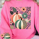 Boho Fall Leopard Pumpkins Graphic Sweatshirt