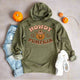 Howdy Pumpkin Cowboy Graphic Hoodie Womens Fall Hoodie Olive Large 