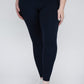 Plus Size V Waist Full Length Leggings Leggings   