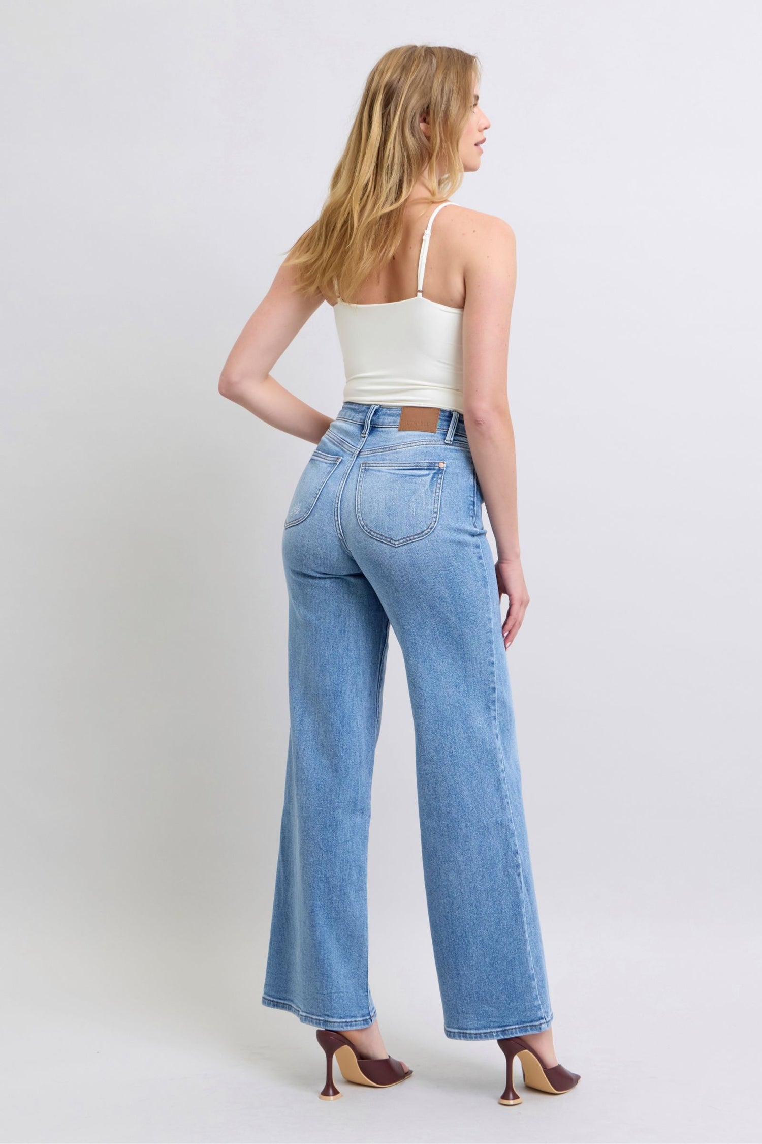 Judy Blue Wide Leg Jeans with Pockets Womens Jeans