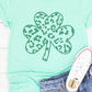 Green Leopard Clover Graphic Tee PLUS  Mint XXL 