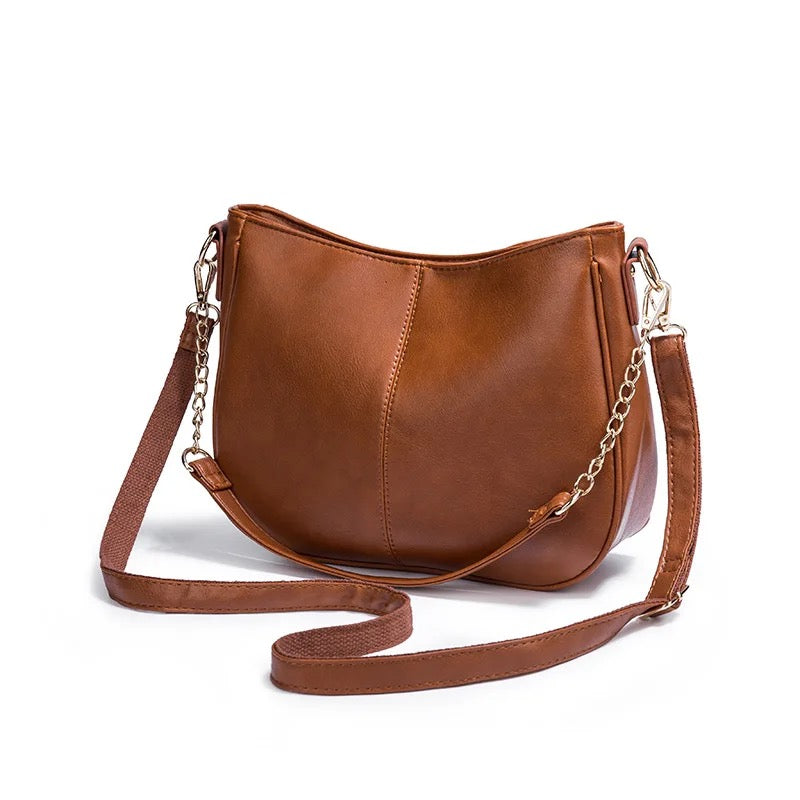 Rachael Crossbody Purse - Faux Leather Strap    