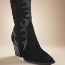 Rambler Rhinestones Embellished Calf Boots