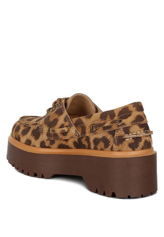 Onglur Leopard Print Suede Oxford Loafers - Three Mad Hatters Mercantile 