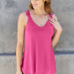 Basic Bae Full Size Lace Detail V-Neck Cutout Cami Womens Tank Tops Pink S 