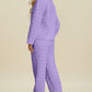 Double Take Textured Long Sleeve Top and Pants Set Lounge Set