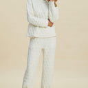 Double Take Textured Long Sleeve Top and Pants Set