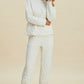 Double Take Textured Long Sleeve Top and Pants Set Lounge Set