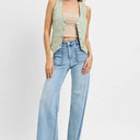 RISEN V Neck Button Down Vest