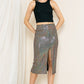 High Waist Sequin Skirt Sequin Skirt GOLD S 