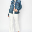 RISEN Distressed Button Up Jacket