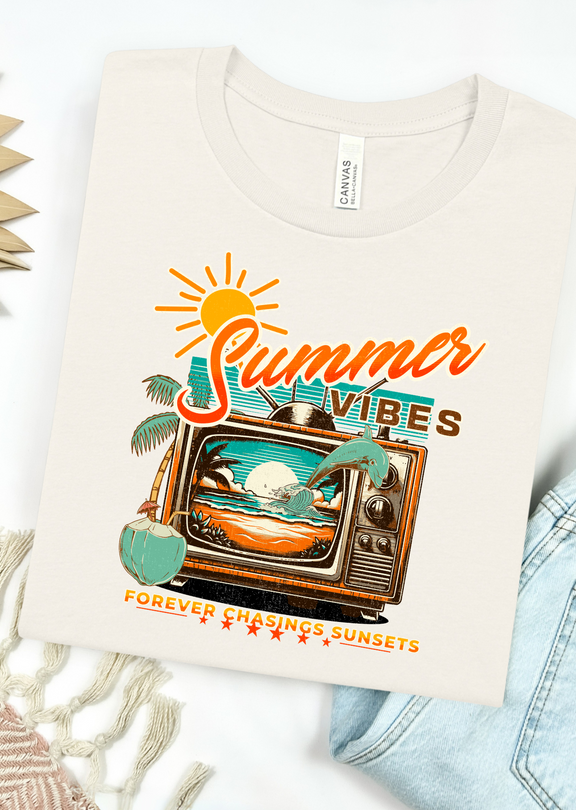Summer Vibes Graphic Tee graphic tee Shirt XS Natural