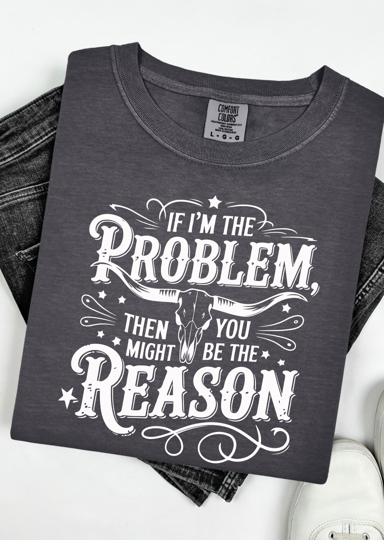 The Problem and the Reason Graphic Tee graphic tee Shirt Small Pepper