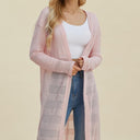 Double Take Open Front Longline Cardigan