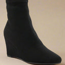 Yara Microfiber Wedge Sock Boots