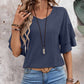 V-Neck Half Sleeve Blouse Womens Tops   