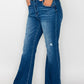 Bytos High Rise Bootcut Jeans with Pockets Womens Jeans