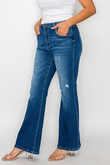 Bytos High Rise Bootcut Jeans with Pockets