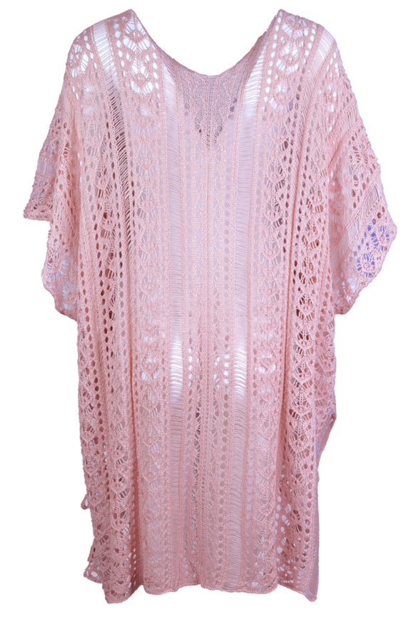 Cutout V-Neck Cover-Up with Tassel    