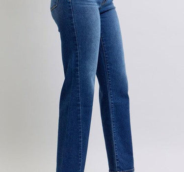 Judy Blue Side Seam Detail Straight Jeans with Pockets