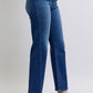 Judy Blue Side Seam Detail Straight Jeans with Pockets Womens Jeans