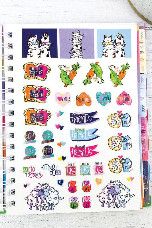 Faith-Based Gratitude Journal w Stickers 52-Week - Three Mad Hatters Mercantile 
