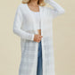 Double Take Open Front Longline Cardigan Cardigan