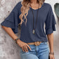 V-Neck Half Sleeve Blouse Womens Tops   