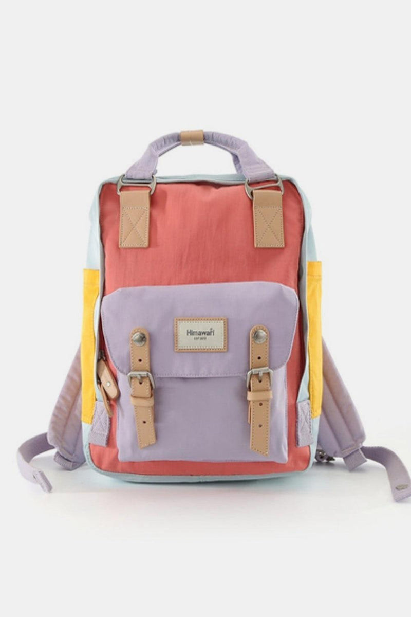 Himawari Contrast Waterproof Nylon Backpack Bag - Three Mad Hatters Mercantile 