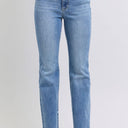 Judy Blue Raw Hem High Rise Bootcut Jeans