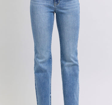 Judy Blue Raw Hem High Rise Bootcut Jeans