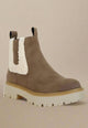Mothman Faux Fur Detail Chunky Ankle Boots Faux Fur Detail Chunky Ankle Boots Taupe US-5 / UK-3 / EU-36 
