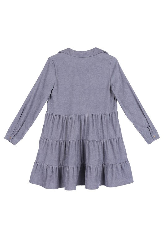 Corduroy tiered dress Womens Corduroy Dress   